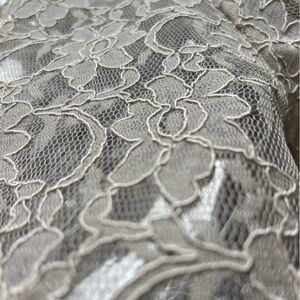 PVC Nude Lace Shrug Puffer Cap Sleeve